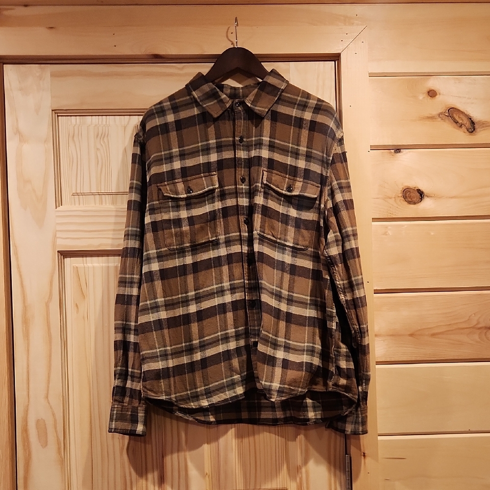 Lucky Brand Brown Plaid Flannel Shirt